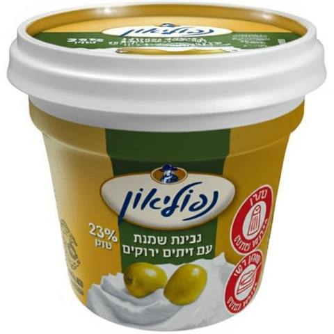 גבינת נפוליאון 24% שמנת עם זיתים ירוקים 225 גרם