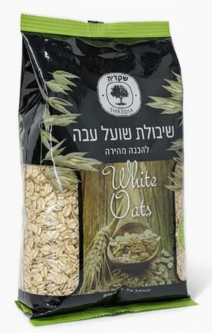 שיבולת שועל עבה 400 גרם שקדיה