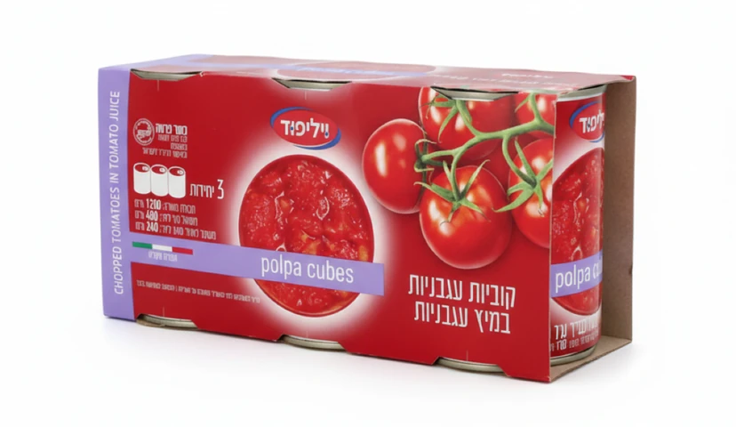 פולפה עגבניות טבעית (3 יחידות של 400 גרם)