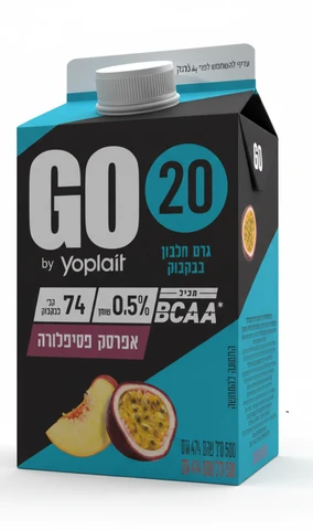 משקה יוגורט גו בטעם אפרסק פסיפלורה 500 מ"ל