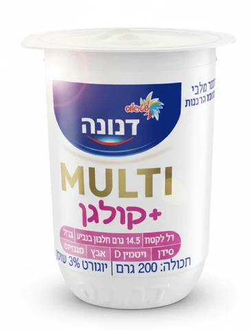 דנונה יוגורט מולטי קולגן 3% שומן 200 גרם