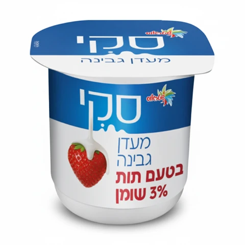 מעדן גבינה בטעם תות 3% 125 גרם סקי