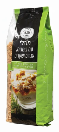 מיזלי בוטנים אגוזים ושקדים 850 ג' שקדיה