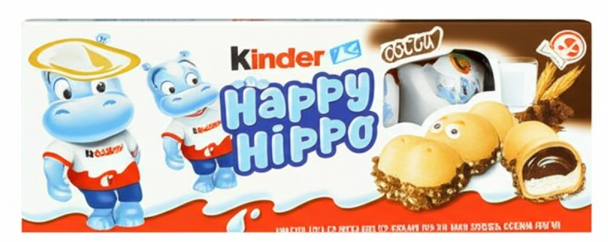 קינדר הפי היפו חטיף שוקולד חלב חמישייה