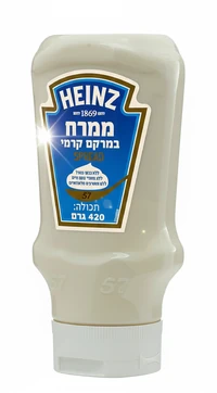 היינץ ממרח מיונז לחיץ לייט במרקם קרמי 420 גרם