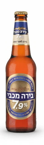מכבי בירה חזקה 7.9% מארז 6 בקבוקים 330 מ"ל