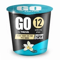 מעדן חלב GO בטעם וניל, גביע 120 גרם, מעושר ב-12 גרם חלבון