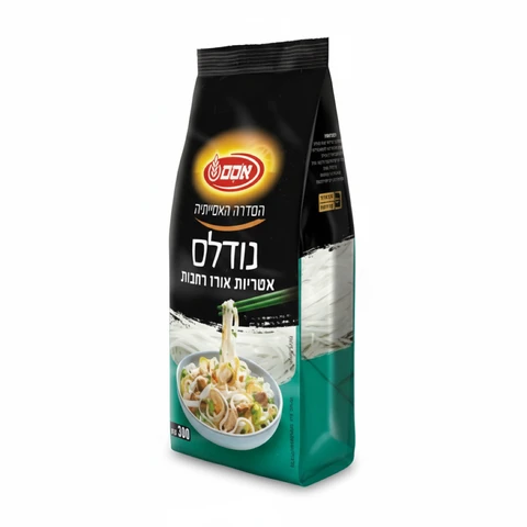 נודלס אטריות אורז רחבות אסם 300 גרם