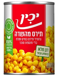 תירס מהשדה ללא תוספת סוכר 550 גרם - יכין