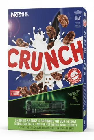 דגני בוקר קראנץ' שוקולד מופחת סוכר - מארז 10 יחידות (410 גרם ליחידה)