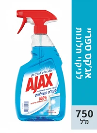 אג'קס ספריי לניקוי חלונות 750 מ"ל