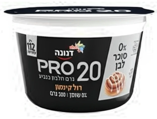 יוגורט דנונה פרו 20 גרם חלבון ללא תוספת סוכר בטעם רול קינמון 200 גרם