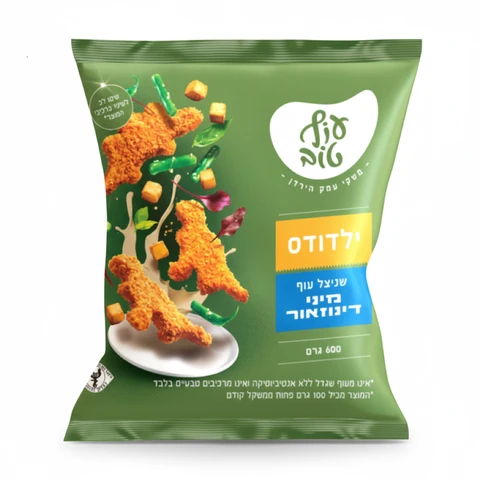 עוף טוב שניצל עוף מיני דינוזאור 600 גרם