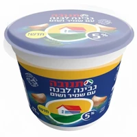 גבינה לבנה תנובה 5% עם שום ושמיר 250 גרם