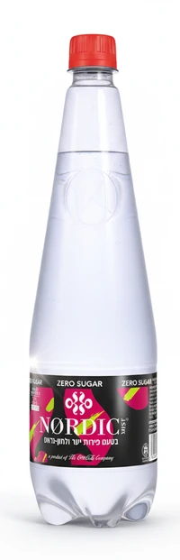 נורדיק מיסט מוגז בטעם פירות יער ולימון גראס דל קלוריות 1 ליטר