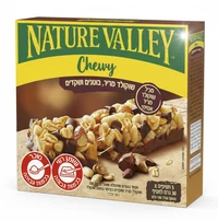 נייטשר ואלי חטיף בוטנים, שקדים ושיבולת שועל בציפוי שוקולד מריר מאגדת 150 ג'