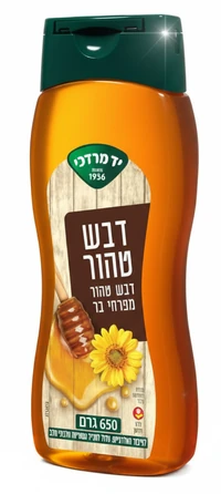 דבש יד מרדכי לחיץ 650 גרם פרחי בר