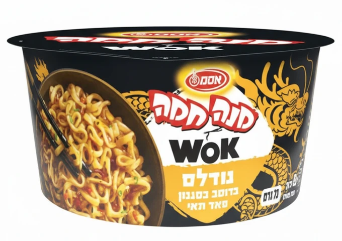 אסם - מנה חמה ווק נודלס ברוטב פאד תאי, 70 גרם