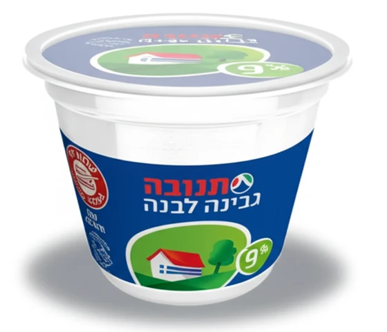 גבינה לבנה תנובה 9% מהדרין 250 גרם