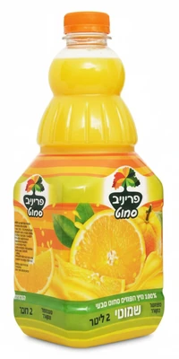 מיץ תפוזים שמוטי 100% טבעי סחוט 2 ליטר