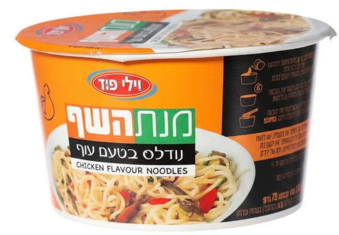 מנת השף מרק עם נודלס בטעם עוף 70 גרם