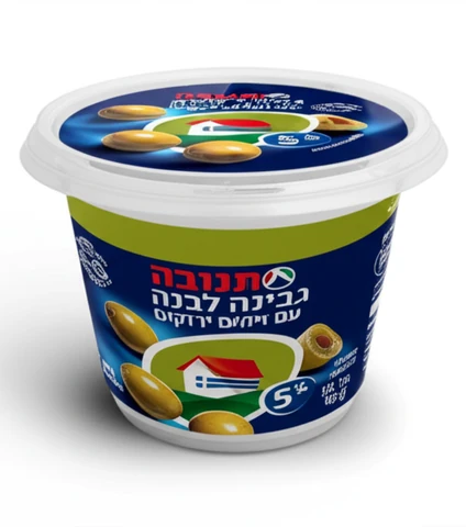 גבינה לבנה תנובה 5% עם זיתים ירוקים