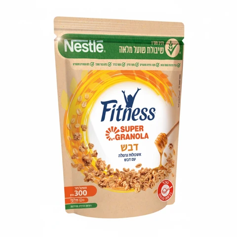 פיטנס - גרנולה שקדים ודבש 300 גרם