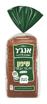 לחם שיפון וחיטה מלאה פרוס ללא תוספת סוכר 750 גרם