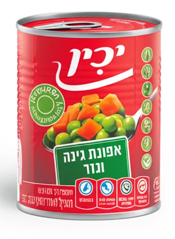 אפונת גינה וגזר יכין 550 גרם