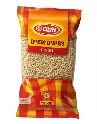 פתיתים אפויים טבעות אסם 500 גרם