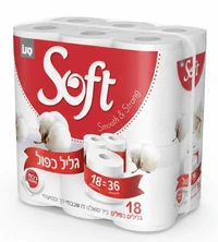 נייר טואלט סנו סופט ג'מבו גליל כפול, 18 יחידות