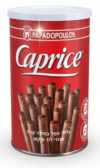 גלילי וופל במילוי קרם אגוזים 250 גרם