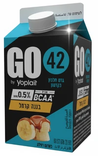 משקה יוגורט יופלה GO בטעם בננה קרמל 500 מ"ל