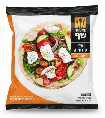 עלי טורטיה מחיטה מלאה 320 גרם מאסטר שף