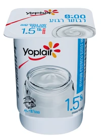 יוגורט יופלה לבן BIO במתיקות מעודנת 1.5% שומן 200 גרם