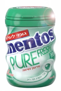 מסטיק מנטוס פיור וייט בטעם מנטה עדינה ללא סוכר 60 גרם