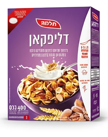 דליפקאן - דגני בוקר תוספת אגוזי פקאן ושקדים בדץ 400 גרם