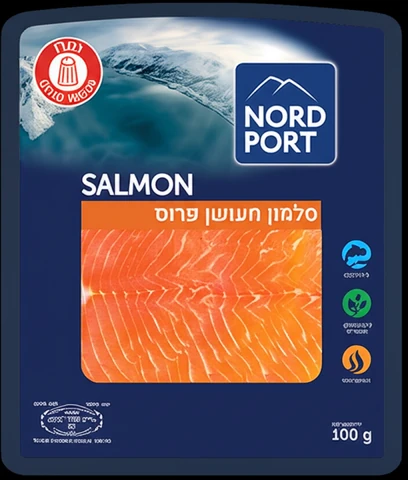 פילה סלמון מעושן פרוס 100