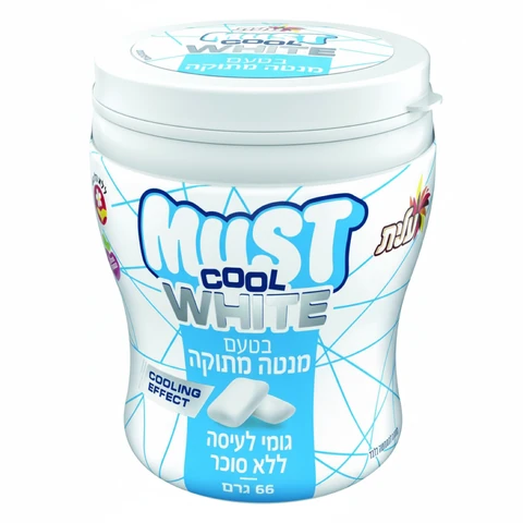 עלית - מסטיק מאסט וויט מנטה מתוקה 66 גרם בצנצנת