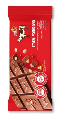 שטראוס שוקולד פרה חלב פצפוצי אורז 100 גרם