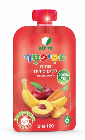פרינוק מחית פאוץ' לפתן פירות 120 גרם