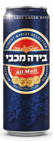 מכבי בירה פחית 500 מ"ל