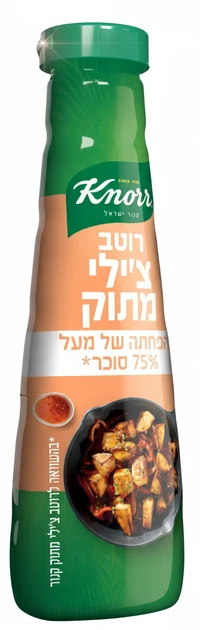 רוטב צ'ילי מתוק 70% פחות סוכר - שלישיית חבילות (3 יחידות של 340 גרם)