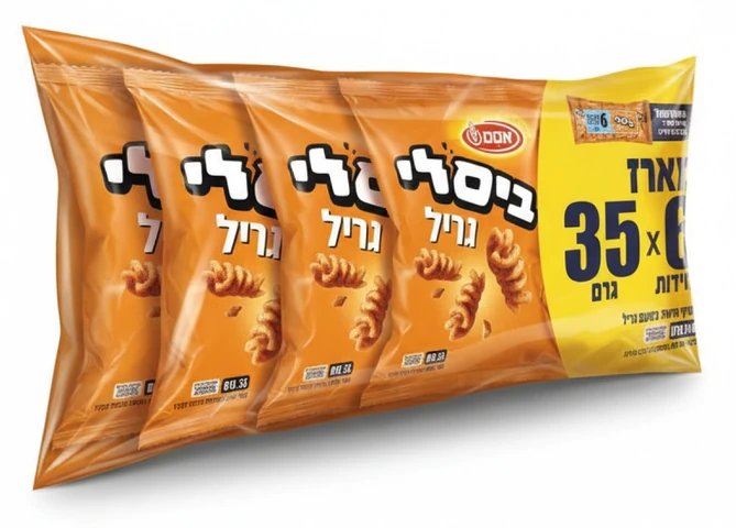 ביסלי גריל מארז 6 יחידות * 35 גרם