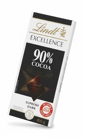 שוקולד לינדט אקסלנס 90% 100 גרם