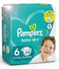 פמפרס בייבי דריי מידה 6, 24 יחידות