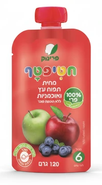 פרינוק - פאוץ' תפוח ואוכמניות 120 גרם
