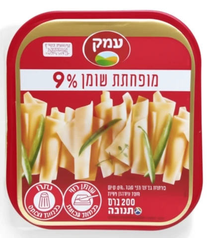 גבינת עמק לייט 9% פרוס 200 גרם