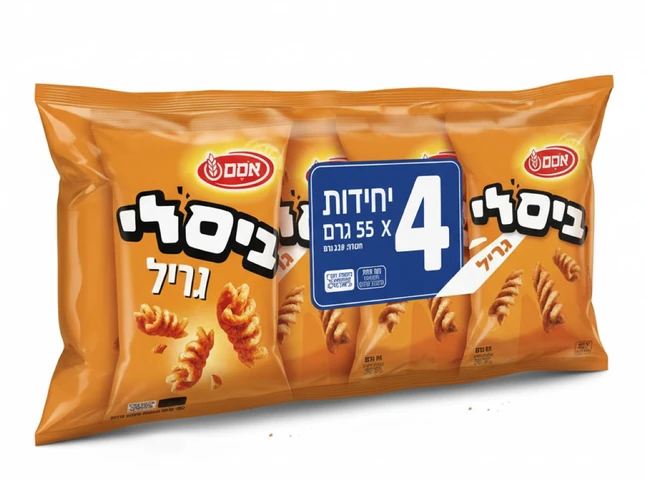 ביסלי גריל מארז 4 יחידות (4x55 גרם)