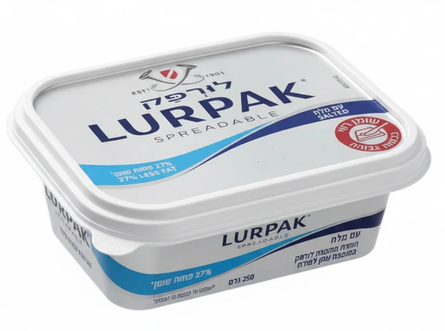 ממרח לורפק חמאה מופחת שומן עם מלח 250 גרם